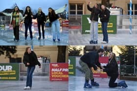We take a look at 15 brilliant photos of people enjoying the outdoor ice rink at the Christmas Fayre in Harrogate