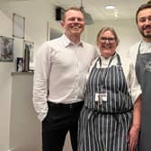 Harrogate College Hospitality team staff members - (from left to right) Jason Parry, Rosie South and David Gaunt