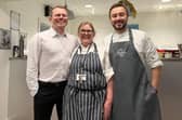 Harrogate College Hospitality team staff members - (from left to right) Jason Parry, Rosie South and David Gaunt