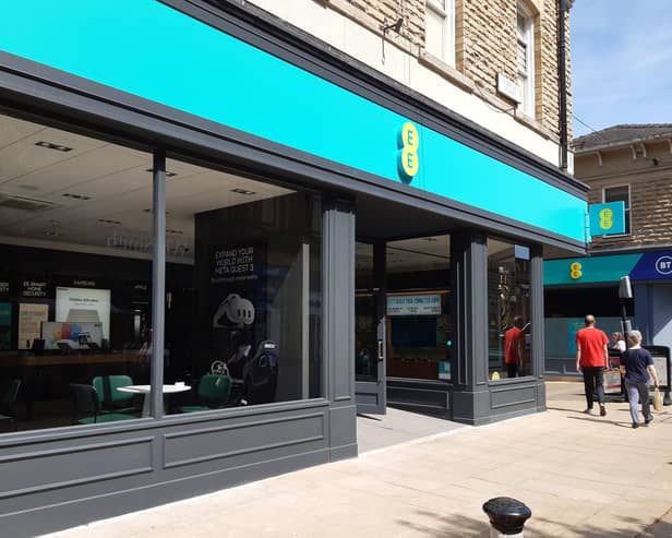 The relaunch of EE phone shop in Harrogate town centre follows major refurbishment work by Leeds-based Harecroft Construction. (Picture contributed)