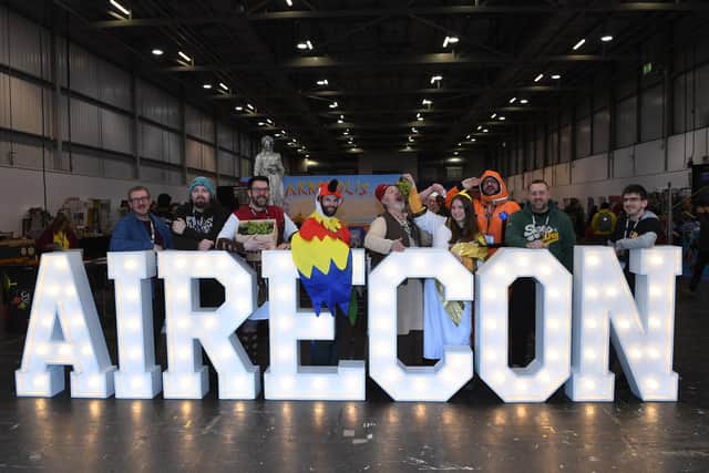 Pictured are just a few of the hundreds of Gamers at AireCon 2023 at Harrogate Convention Centre. (Picture Gerard Binks)