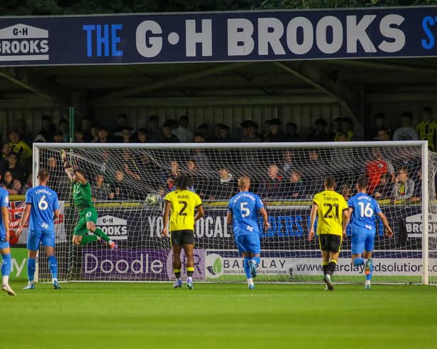 Harrogate Town suffered a 5-0 home defeat Preston North End in the Carabao Cup second round. Pictures: Matt Kirkham