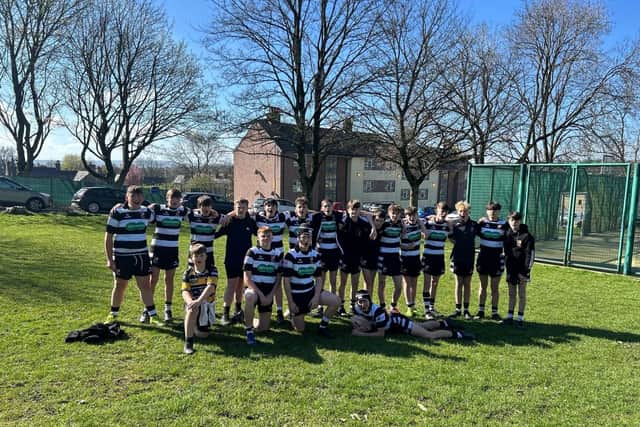 The under-14s team sporting their fresh new kit for the season