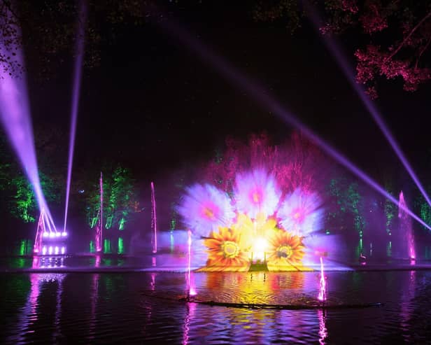 The spectacular light show has been added to the Stockeld Park Christmas experience this year.