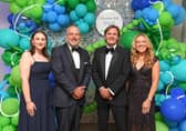 Sadie Munro from Maggies, rowers Richard Larking and David Knaggs with Fiona Martin from Friends of Alfie Martin