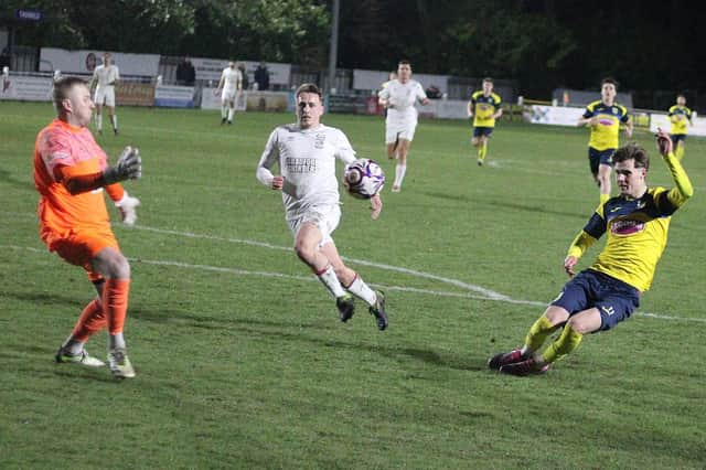 Tadcaster Albion drew 2-2 with Albion Sports in the NCEL Premier Division. Picture: Keith Handley