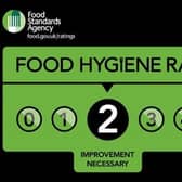 A dessert restaurant in Harrogate has been given a two out of five food hygiene rating by the Food Standards Agency
