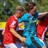 Harrogate Town winger Reece Smith in action during Saturday's pre-season friendly at Ilkeston. Pictures: Harrogate Town AFC