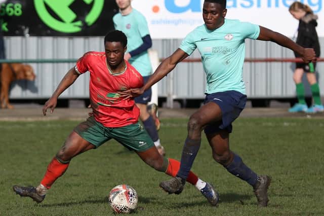 Prince Attakorah is one of the more experienced members of Harrogate Railway's young side. Picture: Craig Dinsdale