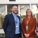 Major new £20m education project - Harrogate College Principal Danny Wild with Councillor Annabel Wilkinson and Amanda Newbold from North Yorkshire Council. (Picture contributed)