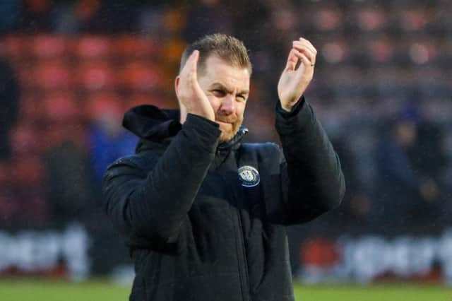 Harrogate Town manager Simon Weaver ended up disappointed to come away with just a point from his side's previous visit to Rochdale. Pictures: Matt Kirkham
