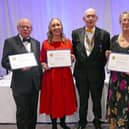 Knaresborough Rotary 60th anniversary  award winners - Jonathan Beer, Michelle Hayes, President Daid Kaye, Christine Willoughby, Rotary District Governor Malcolm Tagg.