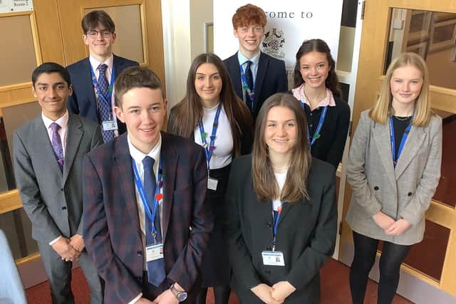 Zach Southworth, Tess Eastaugh, Adam Mir, Amy Robson, Alice Lashua, Hannah Barclay, Theo Levine and Sam Featherstone have been appointed as the new Student Leadership Team at Harrogate Grammar School