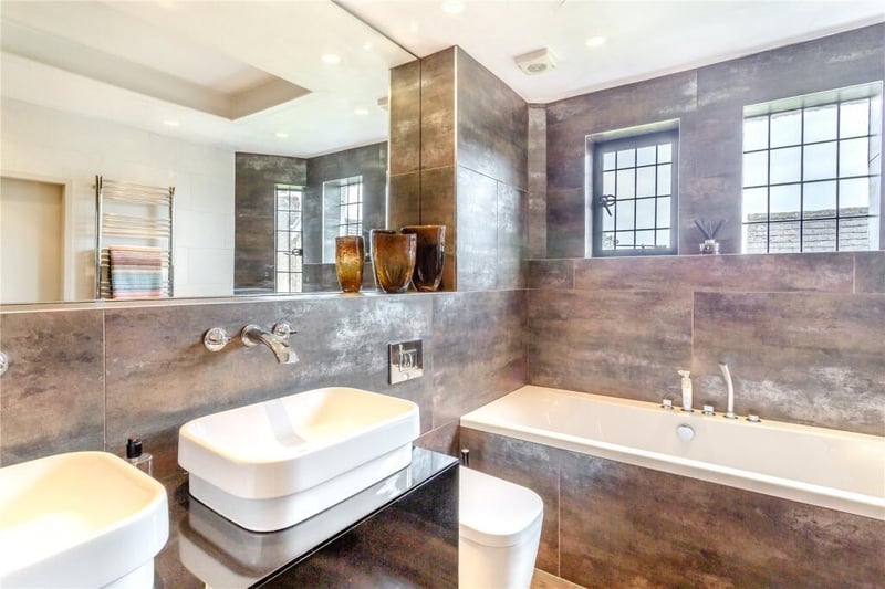 A section of one of the luxurious bathrooms.