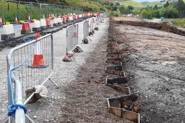 The repair scheme involved the installation of more than 85 metres of steel sheets – known as piles – to create a structural wall