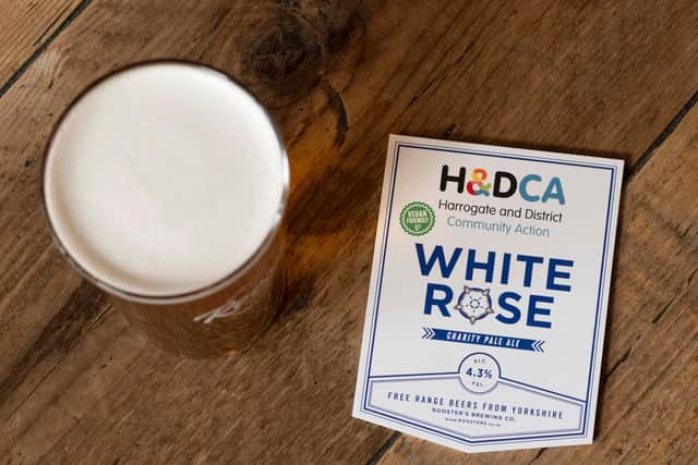 With every sup of the refreshing White Rose pale ale enjoyed in pubs across Yorkshire and beyond, real ale drinkers will be supporting Harrogate & District Community Action. (Picture Rooster's)
