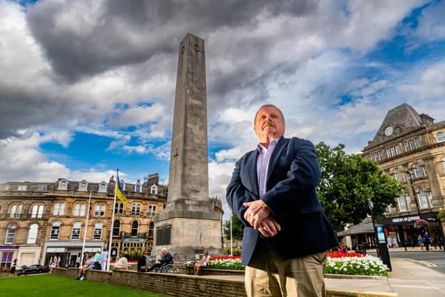 Harrogate historian and former army reservist Graham Roberts marks 100 years since Harrogate's war memorial was unveiled. (Picture James Hardisty)