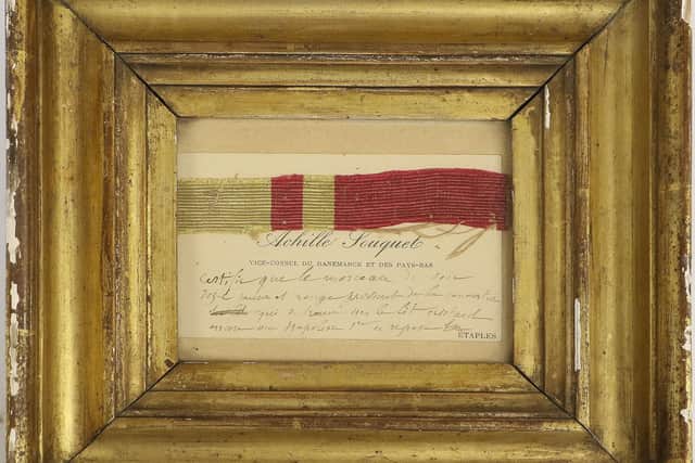 Napoleon Bonaparte Interest – A Fragment of Red and Yellow Striped Silk sold for £1,100