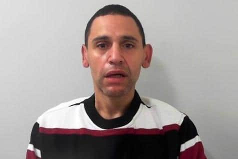 Aaron Herbert, aged 51, from Harrogate, is wanted on suspicion of a burglary where a Mercedes car was stolen and later crashed in Knaresborough