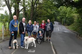 Residents in Kingsley Ward Action Group in Harrogate were complaining about a lack of a new path on Bogs Lane near new housing developments even before the road was closed this week for up to six months. (Picture Gerard Binks)