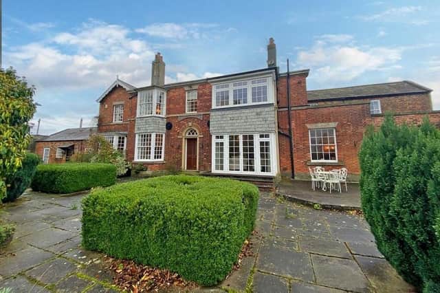 A front view of the brick-built, Georgian style period home for sale in Bishop Thornton at £1.1m.