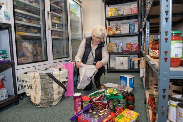 Food Bank created to act as a shop and less like a food bank has just about everything you can think of. Chris Garbutt is one of our long standing food support volunteers.