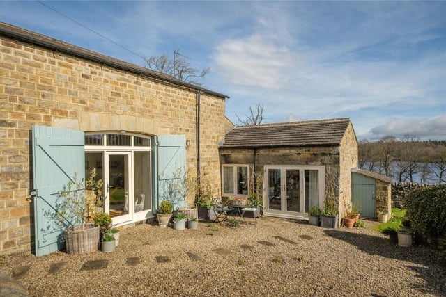 An outdoor area with reservoir views.