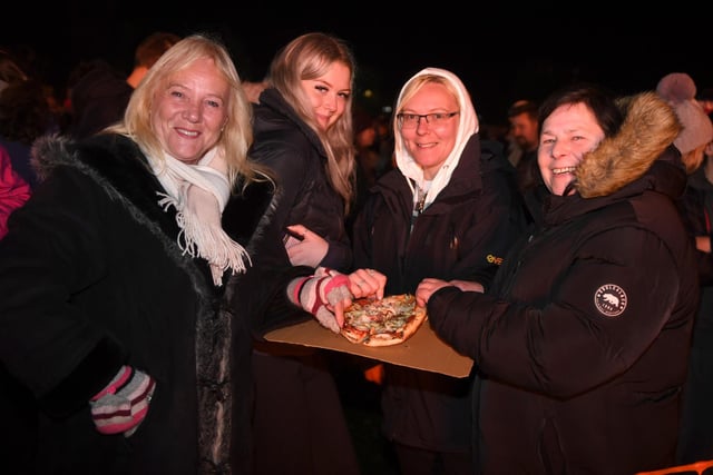 Crowds gathered on the Stray to see the spectacular bonfire and fireworks display