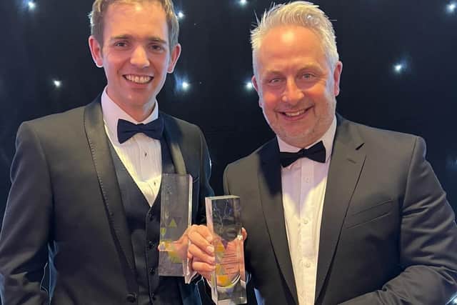 James Verity and Matthew Stamford at the Harrogate Advertiser Awards