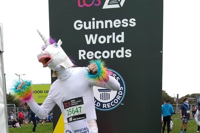 Jérémie Maillard, Harrogate-based export sales director at Belzona set a new Guinness World Record at the London Marathon on Sunday.