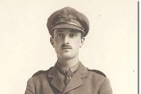 100th anniversary of Harrogate war memorial - Among the names is 2ND/Lt Donald Bell VC, the first English professional footballer to join the army in the First World War.