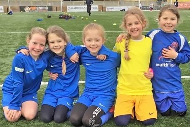 Members of Boroughbridge Juniors FC's under-nines girls team. Picture: Submitted
