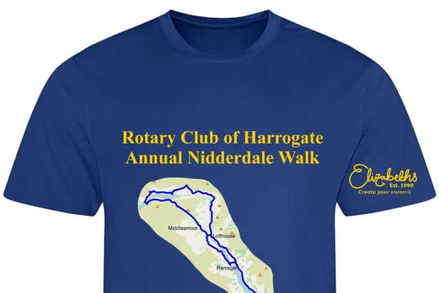 Special T-shirt for a special event - This year's Nidderdale Walk, organised by the Rotary Club of Harrogate, is the 30th year. (Picture contributed)