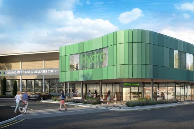 A visualisation of the new-look Harrogate Leisure and Wellness Centre, which is being refurbished at a cost of £13.5 million, and will provide a 400 square metre fitness centre, a new sauna and steam suite. (Picture contributed)