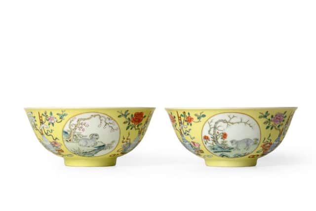 Chinese Porcelain Yellow Ground Medallion Bowls, Daoguang mark and of the period – Estimate: £30,000-50,000