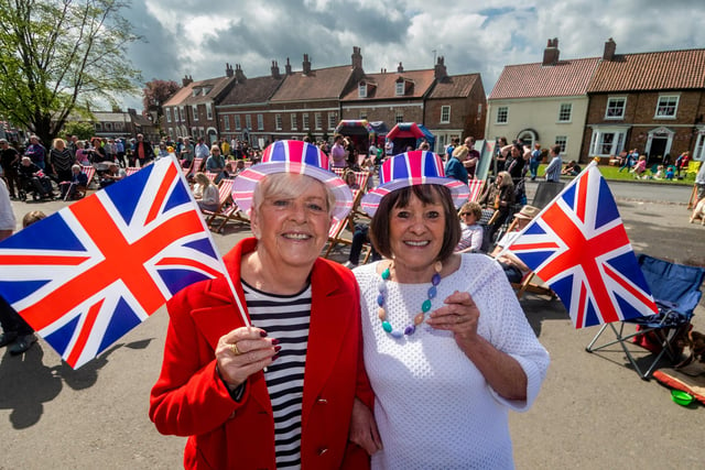 Janet Clamp and Susan Ineson, from Linton-on-Ouse, enjoying the celebrations.
