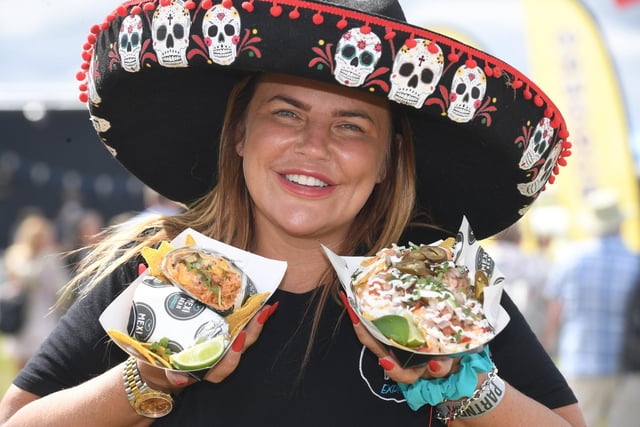 Danielle Best, of Mexi Bean Express, with her delicious tacos and nachos at the festival