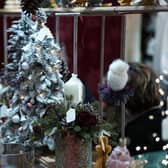 Pictured: Fiona Hogg - A stall at Ripon Cathedral selling unique Christmas decorations.