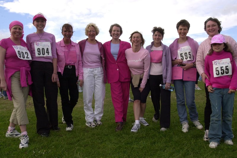 The Harrogate Pink Ladies ready to take on the Race for Life in 2002