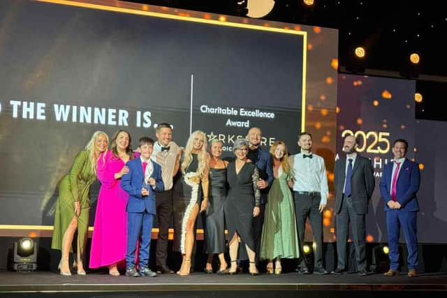 The Candlelighters team celebrate their Charitable Excellence prize at The Yorkshire Choice Awards. (Picture Candlelighters)