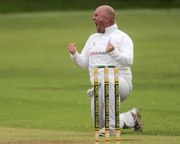 Ben Holderness helped Beckwithshaw CC to victory over North Leeds. Picture: Steve Riding