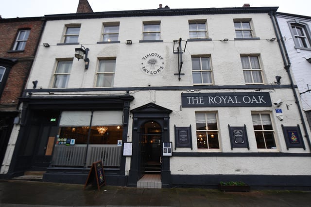 Royal Oak: 36 Kirkgate, HG4 1PB (01765602284) 
Saltaire Blonde; Timothy Taylor Golden Best, Boltmaker, Landlord, Landlord Dark; 1 changing beer (often Timothy Taylor). 
This venue is in what was an 18th-century coaching inn, now beautifully renovated in the modern idiom, in the centre of historic Ripon between the cathedral and the market square.