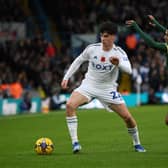 This year's award for Achievement in Sport at the Yorkshire Young Achievers Awards has gone to Archie Gray, 17, of Harrogate who is pictured here playing at Elland Road for Leeds United against Plymouth Argyle. (Picture Jonathan Gawthorpe)