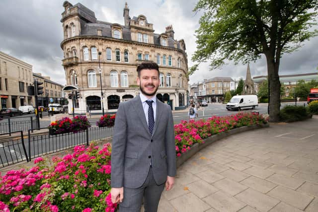 North Yorkshire Council's roads and transport leader Coun Keane Duncan pictured in Harrogate town centre.