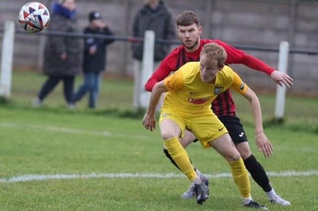 Joe Crosby was on target for Tadcaster Albion during their 2-1 win at Maltby Main. Pictures: Craig Dinsdale