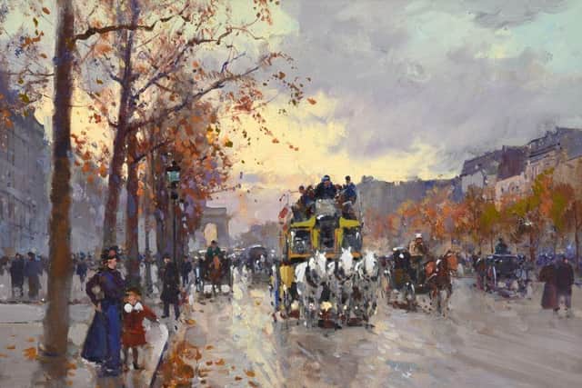 Edouard Léon Cortès, 'Les Champs Élysées' sold for £12,000.