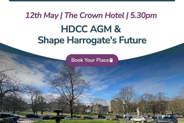Helping to shape Harrogate's future - Harrogate District Chamber of Commerce (HDCC) will hold its Annual General Meeting (AGM) followed by an important briefing from Visit North Yorkshire and Harrogate BID on Monday, May 12. (Picture contributed)
