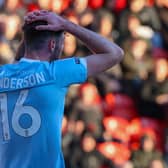 On-loan Fulham striker Olly Sanderson missed Harrogate Town's best chance in Saturday's 1-0 loss at Doncaster Rovers. Pictures: Matt Kirkham