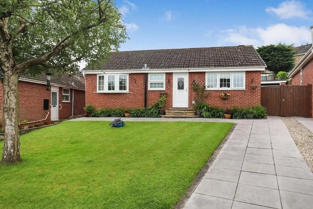 This three bedroom and one bathroom detached bungalow is for sale with Hunters for £295,000