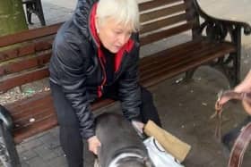 North Yorkshire Police have issued an image of a woman they would like to speak to following a dog being dangerously out of control in Harrogate. (Picture issued by North Yorkshire Police)
